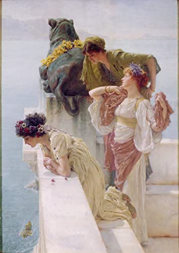 Tableau toile Coign of Vantage Lawrence Alma Tadema décoration murale 60x90cm