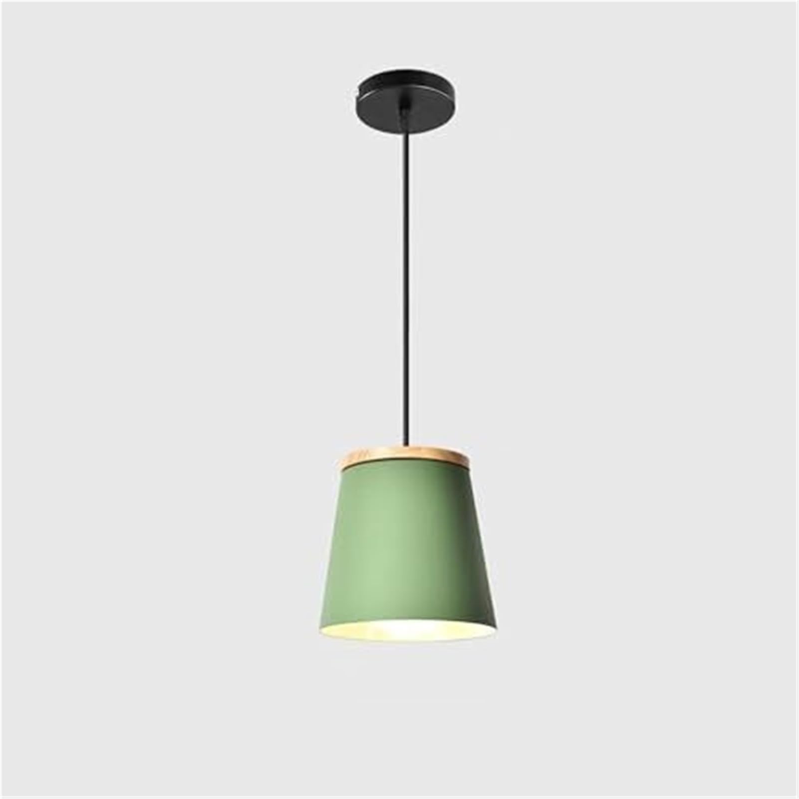 KBUUKYYXouy Pink Wrought Iron Cup E27 Vintage Macaron Pendant Lamp Chandelier Hanging Lighting Ceiling Fixture for Kitchen Island Dining Room Living Entryway Bar(Dark Green)