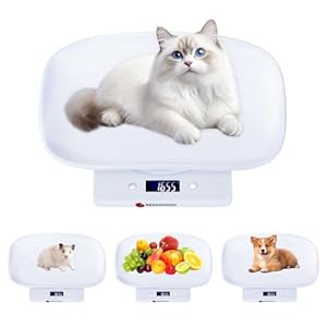 Digital Pet Scale for Accurate Weighing, Ideal for Small Pets, Kittens, Puppies, Cats & Dogs, with LCD Display, Hold Function, Measures Up to 40kg