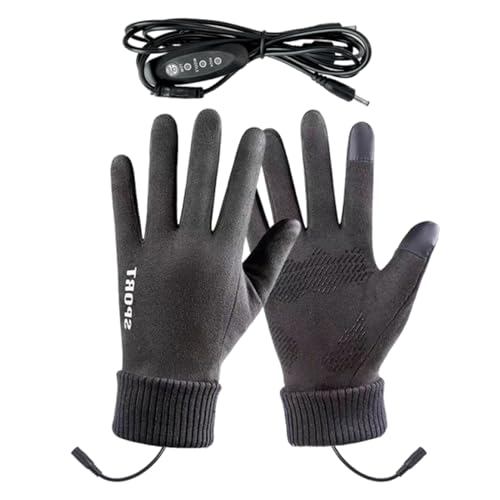 Guantes calefactores recargables genéricos | guantes calefactores USB recargables | mitones 3 niveles de calor compatibles con pantalla táctil para senderismo, moto carreras caza