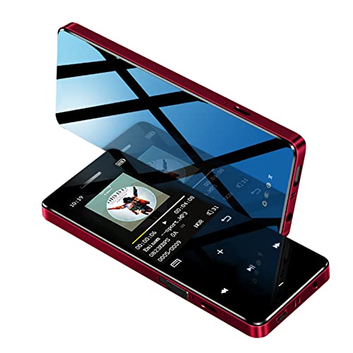 MP3 Player com Bluetooth 5.0, tela sensível ao toque, alto-falante embutido, som sem perdas com rádi