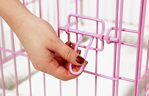 Image of PetzLifeworld 18 Inch (1.5 Feet) Small Puppy /Rabbit Cage with Removable Cleaning Tray (Pink)