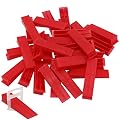 FUNSUEI 600 PCS Tile Leveling Wedges, Reusable Wedges, DIY Leveling System Wedges for Tile and Stone Installation, Fits 1/8, 1/16, 1/32 Inch Spacers, Red