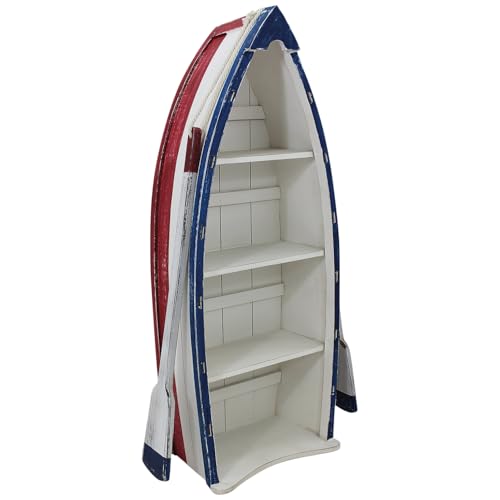 Étagère de bateau avec pagaie en bois, décoration maritime, style ancien, 76 cm