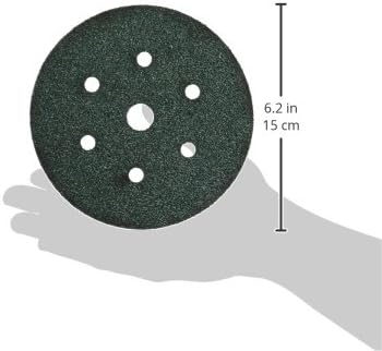 Miniatura 2 de 3M 522 Green Corps Hookit Regalite - Disco de grano 6E de 8 pulgadas, 6