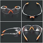 FOCCTS Safety Boîte de verres 12, Lunettes de sécurité claires pour hommes Femmes, Lunettes de protection des yeux claires, Vêtements de protection pour hommes & Femmes Construction