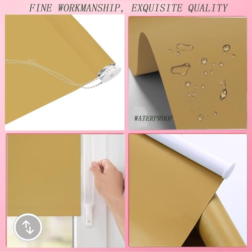 Store occultant isolant thermique sans perçage 110x170cm jaune sable - 5