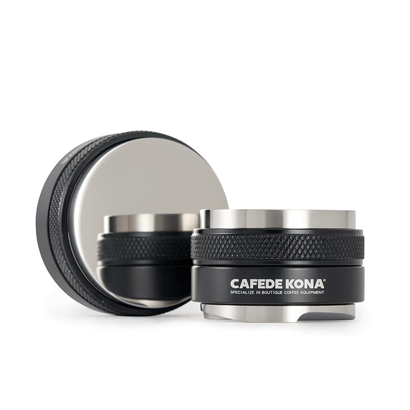 CAFEDE KONA Coffee Distributor & Tamper 2 in 1, Adjustable Depth- Professional Espresso Hand Tampers, Dual Head Coffee Leveler Fits for 51mm