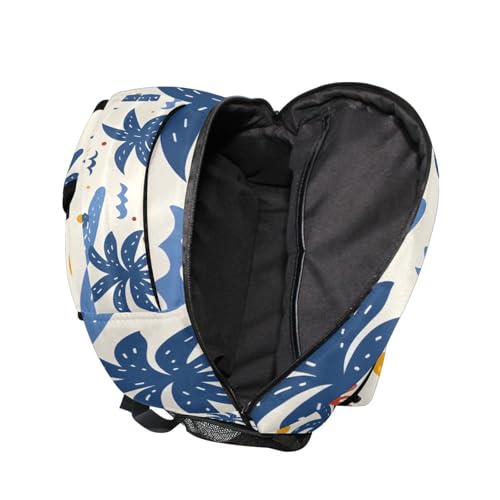 ALAZA Colorful Summer Palm Trees Crabs Backpacks for Girls Boys Elementary School Bag Kids Bookbag Personalized Travel Daypack 3rd 4th 5th Grade Rucksack 16in3