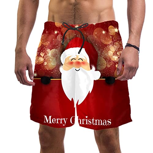Maillot de bain pour hommes JDEZ short de plage séchage rapide Noël