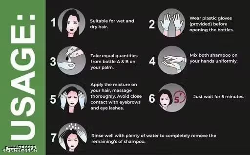 Image of Fruit Vinegar Hair Gel Color 200 ML for Men, Women Natural Hair Color Dye for Black Hair Dye (100ml x 2) - Black