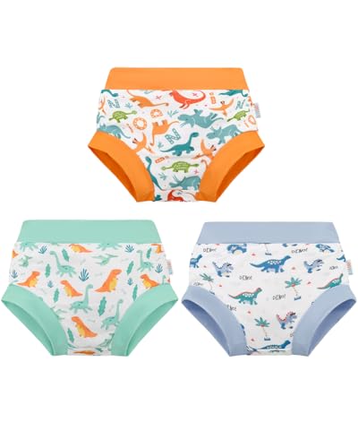 Image of ALVABABY 3 Pack Reusable Baby Boys Swim Diapers UPF 50+ Washable Toddler Beach Diapers