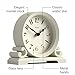 JONES CLOCKS® Saloon Kaminsims Uhr | Traditionelles doppelschneckendesign | Blasscreme | Zeitgenössischer klassischer Stil für Schreibtisch, Tisch, Regal oder nachttisch