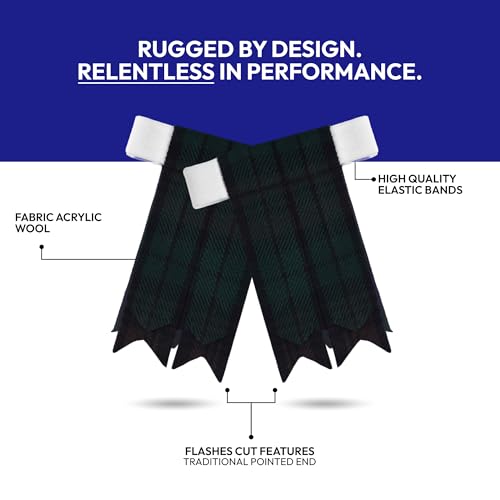 Image of Scottish Tartan Kilt Flashes with Elastic Adjusters