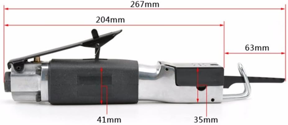 Pneumatic Air Body Saw Reciprocating Cutter Cutting Sawing Cut-off Machine，10000 RPM, for Cutting Aluminum, Plastic, Fiberglass, and Sheet Metal