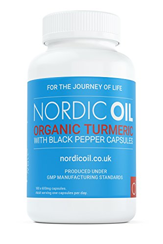 Organic Turmeric Curcumin 600mg, 180 Capsules (6 Months Supply) with Organic Black Pepper | Suitable for Vegetarians & Vegans | Organic Soil Association Stamp of Approval | Made in The UK