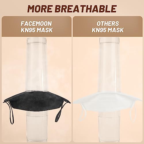 Facemoon Kn95 Face Mask Disposable Adults - 100 Pack Adjustable 5 Layer Protection Kn95 Face Mask Breathable Comfortable Respirator Kn95 Mask Individually Wrapped Women Men thumb #3