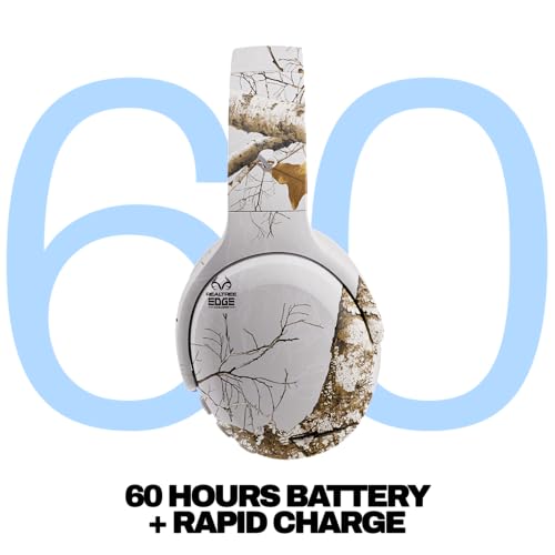 Image of Skullcandy Crusher ANC 2 Wireless Over-Ear Bluetooth Headphones with Multi-Sensory Bass, Active Noise Cancelling, Up to 60 Hours Battery, Microphone for iPhone Android - Realtree Edge Colors White
