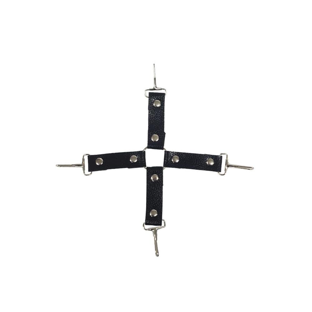 Kit de Bondage en Cuir Noir et Rouge, 10 Pièces, Accessoires avec Chaînes