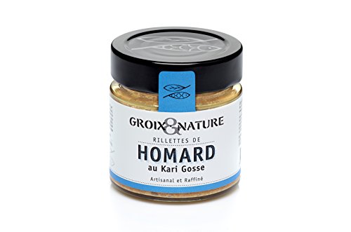Groix et Nature, Französische Feinkost, Hummer Rillette mit Kari Gosse, mit Currypulver, bretonische Art, 100 g