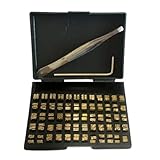 Tidevib Kupfer-Buchstabenkörner für Heißprägen und Farbbandkodierung, kompatibel mit HP-241 und DY-8-Maschinen, für Verpackungsdatum und Chargendruck, 120 Stück, 2 x 3 x 15 mm