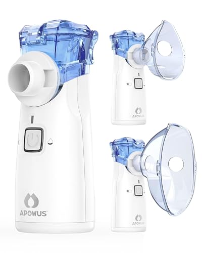 Portable Nebulizer - Nebulizer Machine with 3 Nebulizer Masks and Adjustable Nebulization Rate, Nebulizer for Pets, Handheld and Easy to Use