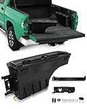 SCITOO Truck Bed Tool Box 180° Rotating Storage Tool Box Fit For Ford F-150 1997-2014 Left Side Waterproof Black