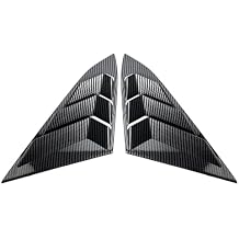 Carbon Fiber Rear Side Window Louvers Replacement for Honda Civic Sedan 2016-2021 | Racing Style Triangular Glass Blinds | UV Protection & Lightweight Design | Compatible with 10th Gen Civic
