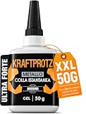 Colla Metallo Gel 50 g - Supercolla Acciaio Alluminio Rame Ferro Zinco