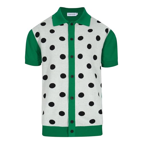 Amazon.com: OXKNIT Knit Polo Shirts for Men, Green Dot