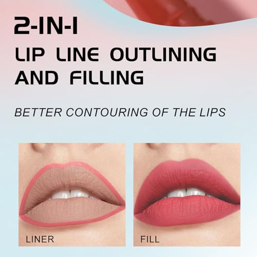 Lipliner-Marker, Wasserfester Flüssiger Lipliner, 6 Farben, Schnell Trocknend für Dating