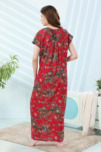 Image of Soulemo Women Premium Rayon Printed Nighty 1794