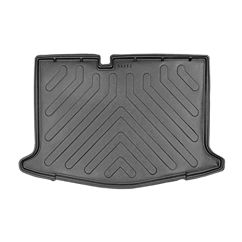Trimak Passgenau 3D Kofferraumwanne Kompatibel mit Nissan Micra 5. Gen K14 ab 2017 Kofferraummatte Schutzmatte Auto Zubehör Antirutschmatte Kantenschutz TPE Gummi Dauerhaft Schwarz