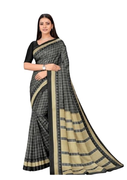 Silk Saree with Blouse Piece | Soft & Lightweight | Perfect for Office, Home, Functions & Regular Traditional Casual Use-image-8