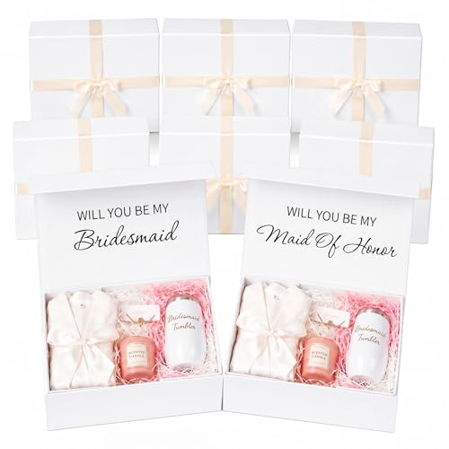 Boîtes cadeaux pliables avec couvercle magnétique blanc pour garçon d'honneur