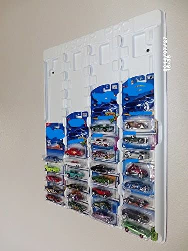 hot wheels display case wall - Mascar Pro Hotwheels Matchbox 1/64 Scale Display case White with Clear Snap-On Dust Cover for up to 52 Cars …