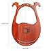 LIEKE Lyre Harp 16 Metal Strings Cajon Drum 12.5 inch