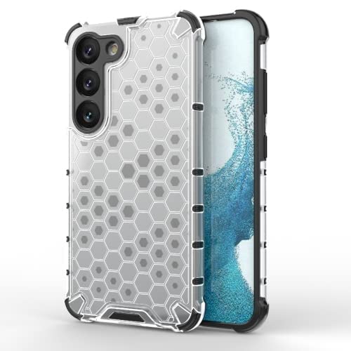 Image of Lustree TPU Honey Comb Armor Shock Proof Back Cover for for Samsung Galaxy S23 (Transparent)