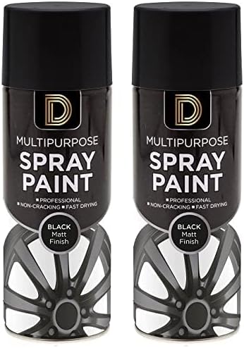 General Packaging Black Matt Finish Multipurpose Aerosol Spray Paint 400ml (1)