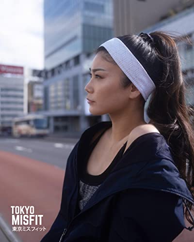 Image of Tokyo Misfit Japanese Headband for Men & Women, Sweat Band (Cube-White)