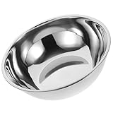 SHINEOFI Bacinella in Acciaio Inox Spesso 33 Cm, Ciotola Multifunzione per Lavaggio Verdure, Mescolare e Insalate, Lavabo Robusto Fondo Antiscivolo per Cucina e Uso Domestico