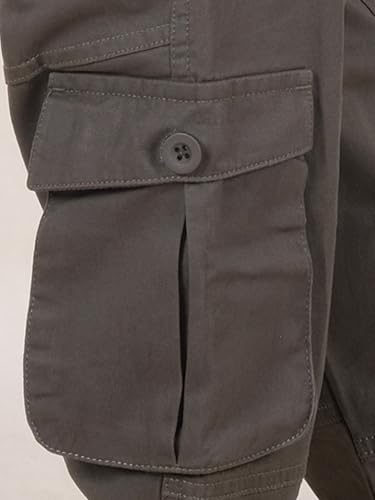 Image of Boys Cotton Full Length Front Cut Sew Cargo Pant with Bottom Tab