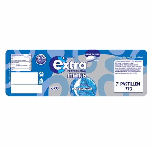 Extra Professional Mint Zuckerfreie Lutschpastillen, Multipack mit 6 x 70 Lutschbonbons, Süßigkeiten mit Minzgeschmack, Xylitol Mints, Lutschbonbons für frischen Atem
