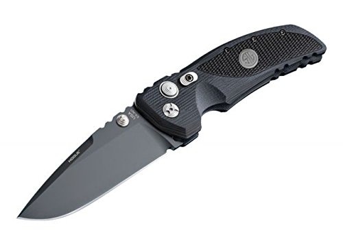 Hogue 36172 EX-01 3.5" Sig Tactical Folder Drop Point Blade Grey PVD G-10 Frame - Solid Black - Black Sig Medallion
