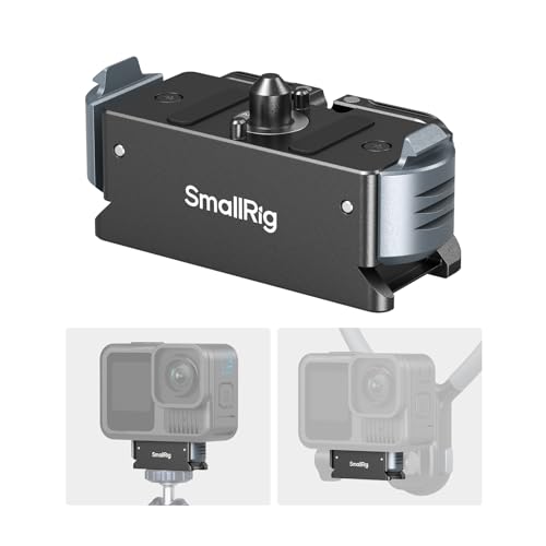 SmallRig Magnetic Quick Release Mount for GoPro Hero 13 Aluminum Adapter with 1/4-20 Screw and Dual-Claws Interface Base Compatible with Neck Mounts Selfie Sticks Magic Arms - 5437