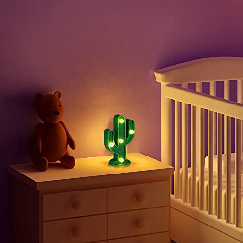 Lámpara de mesa LED diseño cactus 4 piezas 12x7 cm miniatura 3