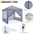 COOSHADE 8x8 Ft Pop up Canopy Tent Enclosed Instant Folding Canopy Shelter with Elegant Church Window Outdoor Pavilion Cater Party Wedding BBQ Events Tent(Grey)
