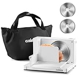 CUSIMAX Meat Slicer for Home,Foldable Meat Slicer with Child Safety Switch and 2 Removable Blades,Electric Deli Slicer Adjustable Thickness 0-20mm for Cut Meat,Cheese,Bread,Fruit,Storage Bag