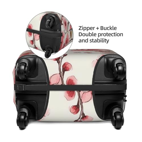 Cherry Blossom Luggage Cover Elastic Washable Suitcase Cover Anti-Scratch Suitcase Protector Spandex Luggage Protector Travel Baggage Covers for 18-32 inch Luggage4