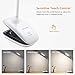Rechargeable Clip On Reading Light, Wellnest Cordless Portable Clip On Lights, Day Light Reading with Adjustable Lightness, Flexible 360° USB Lamp for Home Book Bed and Computer